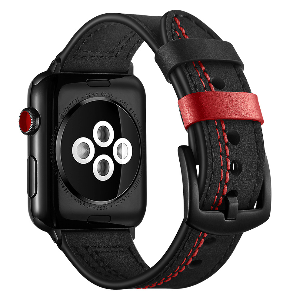 Leather Band for Apple Watch, Premium Soft Leather Wrist Strap - Image 3