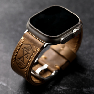 Brown Leather Watch Strap for Apple Watch, Vintage Genuine Leather Wrist Band
