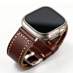 Brown Genuine Leather Apple Watch Strap, Classic Premium Watch Band