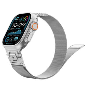 Magnetic Mesh Apple Watch Band, Stainless Steel Mesh Strap with Adjustable Fit