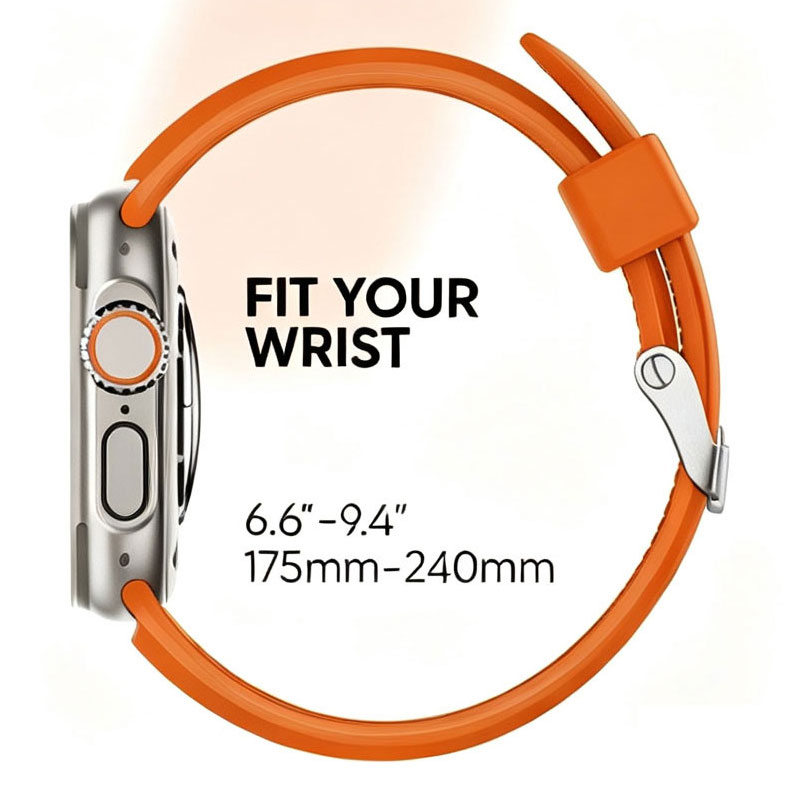 Apple Watch Ultra Silicone Band, Rugged Soft Silicone Strap for Outdoor Use - Image 5