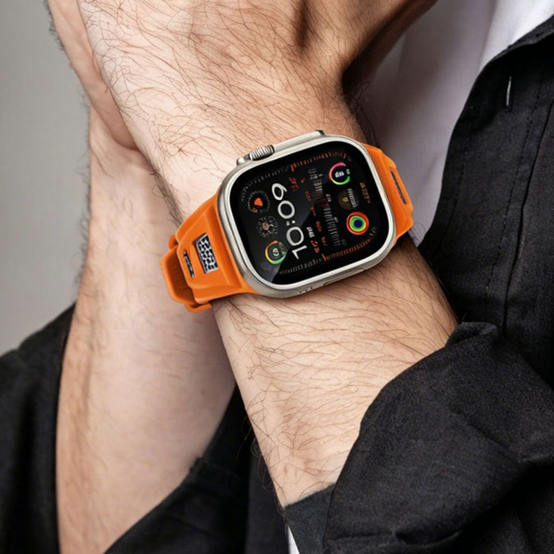 Apple Watch Ultra Silicone Band, Rugged Soft Silicone Strap for Outdoor Use - Image 4
