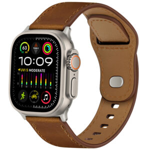 Soft Leather Apple Watch Band, Comfortable Premium Strap for Everyday Use